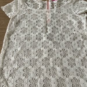 Lilly Pulitzer white flower lace top size small